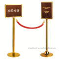 Hotel and Bank Lobby Stainless Steel Crowd Railing Stand